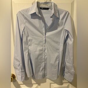 Zara light Blue Dress Shirt Tailored Fit Professional